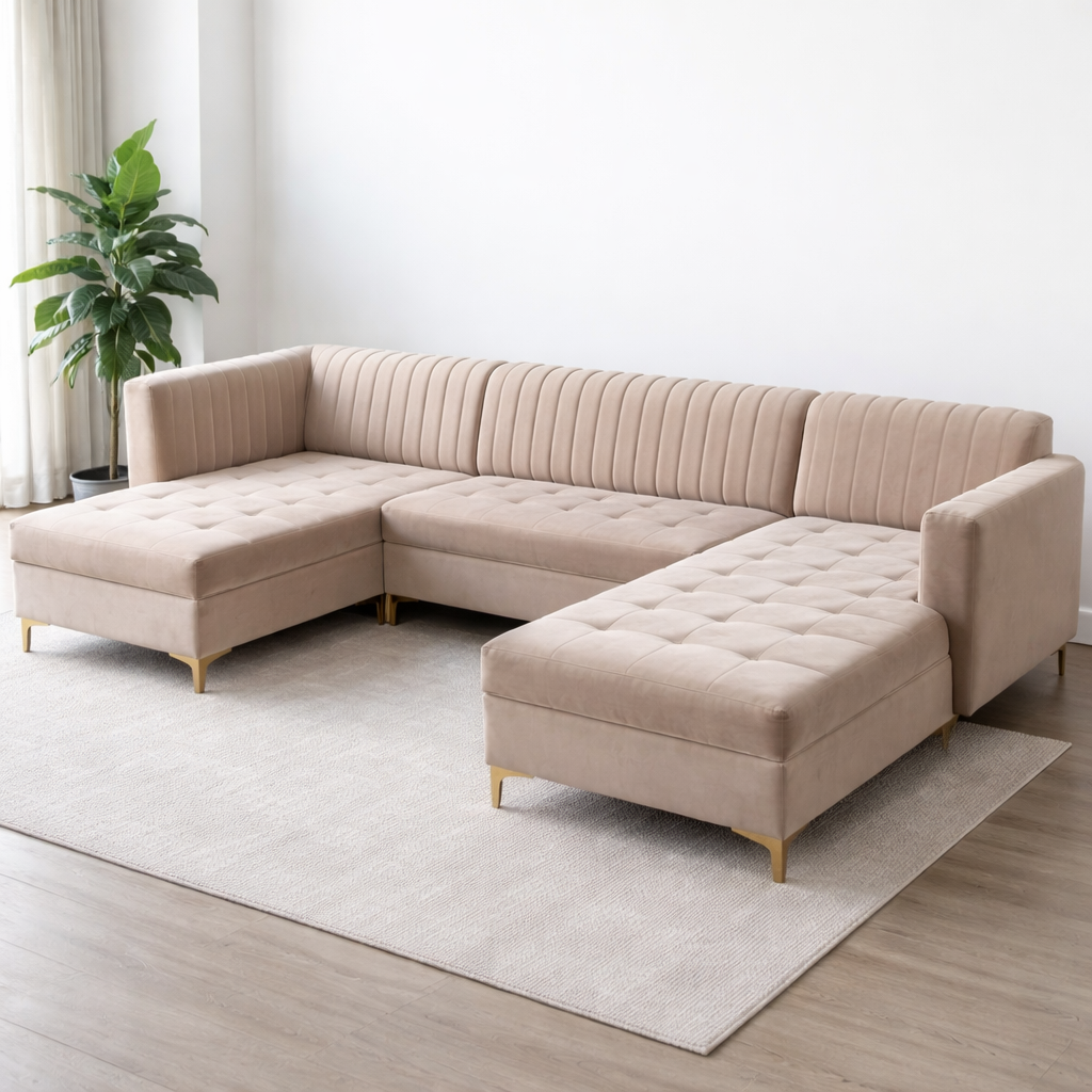 Beige Sofa Set
