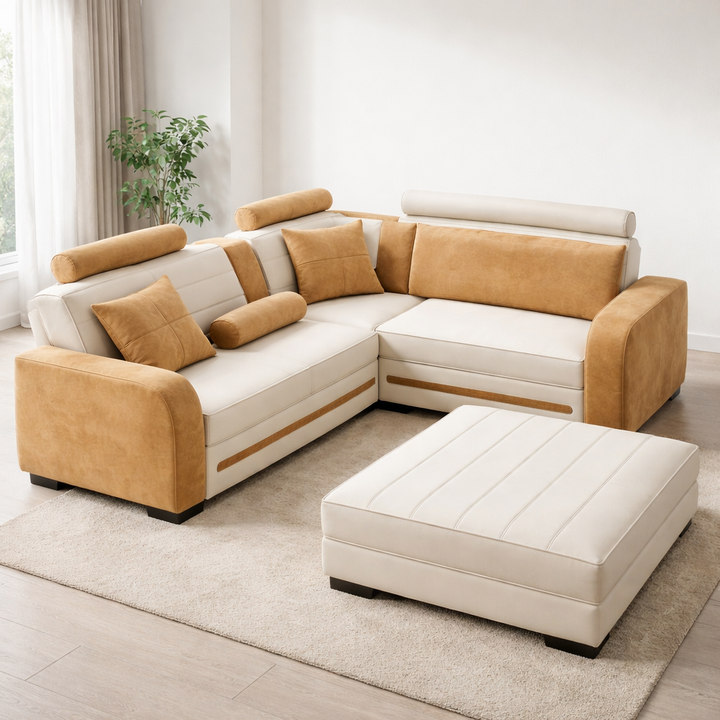 Cream White Sofa Set