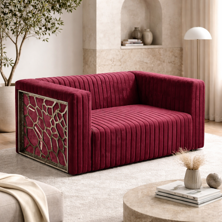 Maroon Sofa Set