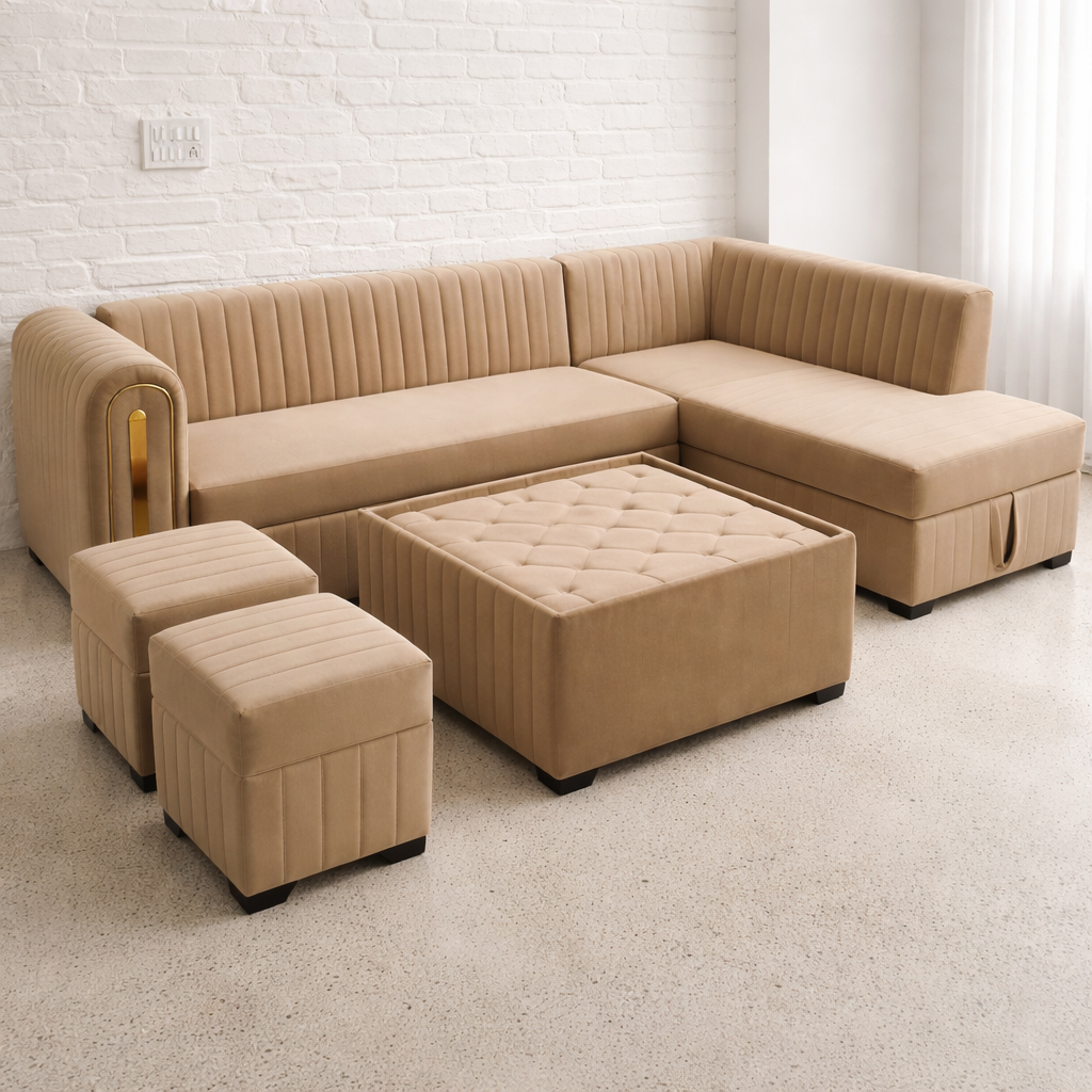 cREAN SOFA SETT